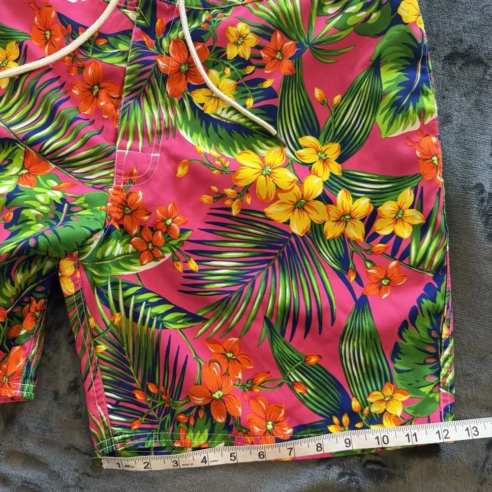 VTG Polo Ralph Lauren Board Shorts Mens 36x10 Multicolor Tropical Swim Trunks